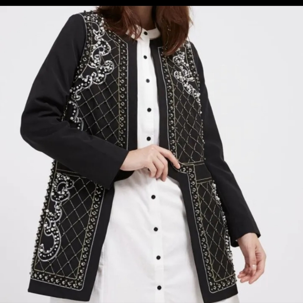 Andrew Yu embellished blazer size S